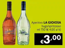 Maxi Supermercati Aperitivo LA GIOIOSA hugo/spritzzoso offerta