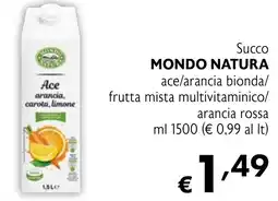 Maxi Supermercati Succo MONDO NATURA ace/arancia bionda offerta