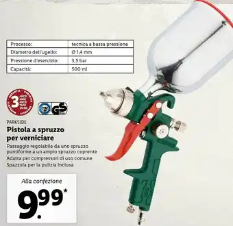 Lidl Parkside pistola a spruzzo per verniciare offerta