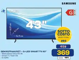 Euronics SAMSUNG QE43Q7FAAUXZT - Q-LED SMART TV 43" offerta