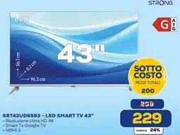 Euronics STRONG SRT43UD6593 - LED SMART TV 43" offerta