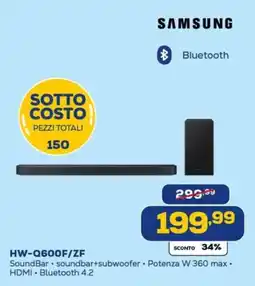 Euronics SAMSUNG HW-Q600F/ZF offerta