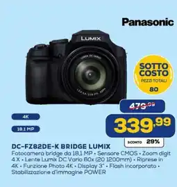 Euronics Panasonic DC-FZ82DE-K BRIDGE LUMIX offerta