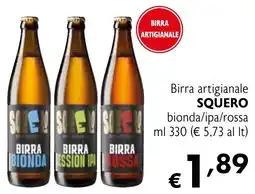 Maxi Supermercati Birra artigianale SQUERO bionda/ipa/rossa offerta