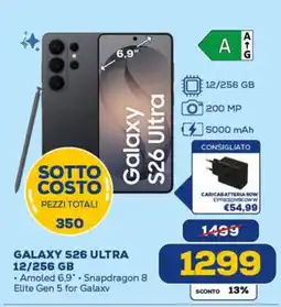 Euronics SAMSUNG GALAXY S26 ULTRA 12/256 GB offerta