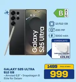Euronics SAMSUNG GALAXY S25 ULTRA 512 GB offerta