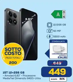 Euronics Xiaomi 15T 12+256 GB offerta