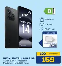 Euronics Xiaomi REDMI NOTE 14 8/128 GB offerta