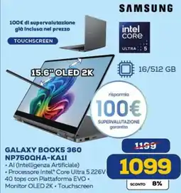 Euronics SAMSUNG GALAXY BOOK5 360 NP750QHA-KA1I offerta