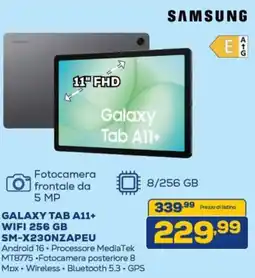 Euronics SAMSUNG GALAXY TAB A11+ WIFI 256 GB SM-X230NZAPEU offerta