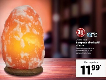 Lidl Livarno home lampada ai cristalli di sale offerta