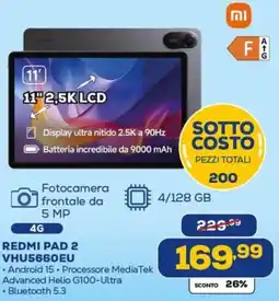 Euronics Xiaomi REDMI PAD 2 VHU5660EU offerta