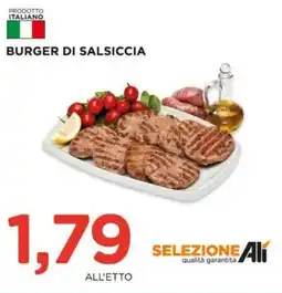 Alì Supermercati Burger di salsiccia offerta