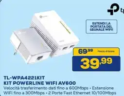 Euronics tp-link TL-WPA4221KIT KIT POWERLINE WIFI AV600 offerta