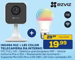 Euronics EZVIZ INE494 H1C + LB1 COLOR TELECAMERA DA INTERNO offerta