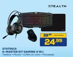 Euronics STEALTH STGT0013 G-MASTER KIT GAMING 4 IN 1 offerta