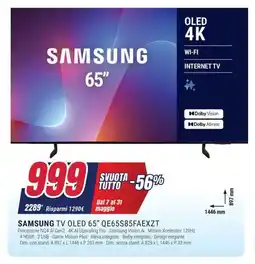 Trony SAMSUNG TV OLED 65" QE65S85FAEXZT offerta