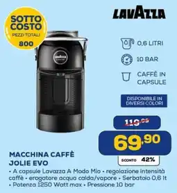 Euronics Lavazza macchina caffè jolie evo offerta