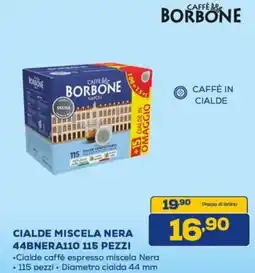 Euronics Caffè borbone cialde miscela nera 44BNERA110 offerta