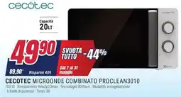 Trony CECOTEC MICROONDE COMBINATO PROCLEAN3010 offerta