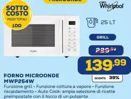 Euronics Whirlpool FORNO MICROONDE MWP254W offerta
