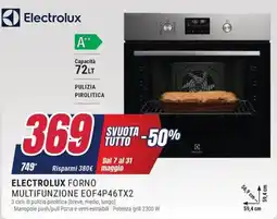 Trony ELECTROLUX FORNO MULTIFUNZIONE EOF4P46TX2 offerta