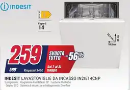 Trony INDESIT LAVASTOVIGLIE DA INCASSO IN2IE14CNP offerta