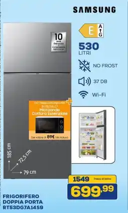 Euronics SAMSUNG FRIGORIFERO DOPPIA PORTA RT53DG7A1459 offerta