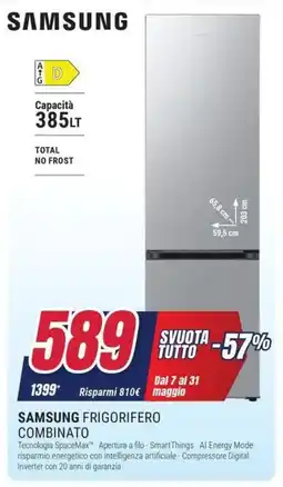Trony Samsung frigorifero combinato offerta