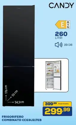 Euronics CANDY FRIGORIFERO COMBINATO CCG3L517EB offerta