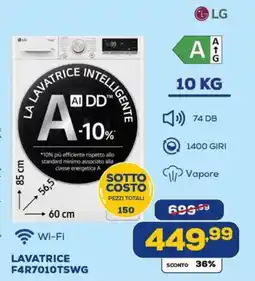 Euronics LG LAVATRICE F4R7010TSWG offerta