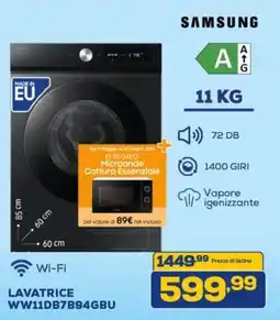 Euronics SAMSUNG LAVATRICE WW11DB7B94GBU offerta