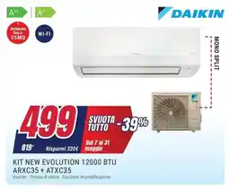 Trony DAIKIN KIT NEW EVOLUTION 12000 BTU ARXC35+ ATXC35 offerta