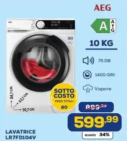 Euronics AEG LAVATRICE LR7FD104V offerta
