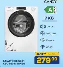 Euronics CANDY LAVATRICE SLIM CSO4474TWMB6 offerta