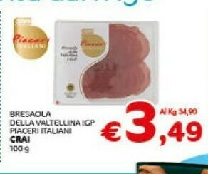 Crai Bresaola offerta