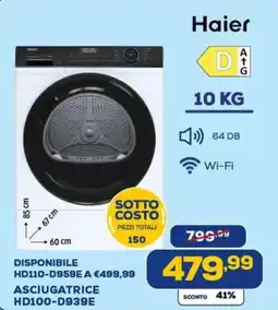 Euronics Haier ASCIUGATRICE HD100-D939E offerta