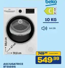 Euronics beko ASCIUGATRICE BT31031S offerta