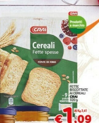 Crai Fette biscottate offerta
