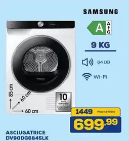 Euronics SAMSUNG ASCIUGATRICE DV90DG6845LK offerta