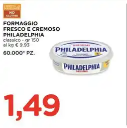 Alì Supermercati Formaggio fresco e cremoso PHILADELPHIA offerta
