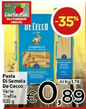 Crai Pasta di semola offerta