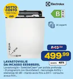 Euronics Electrolux LAVASTOVIGLIE DA INCASSO EES68525L offerta