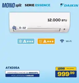 Euronics DAIKIN ATXD35A offerta