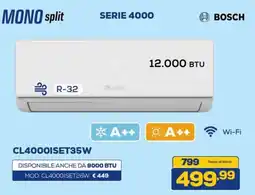 Euronics BOSCH SERIE 4000 CL4000ISET26W offerta