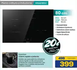 Euronics Hisense Piano cottura a induzione H18421BSC offerta