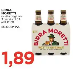 Alì Supermercati Birra MORETTI offerta
