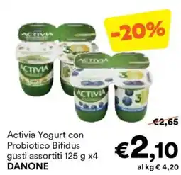 Unes Activia Yogurt con Probiotico Bifidus DANONE offerta