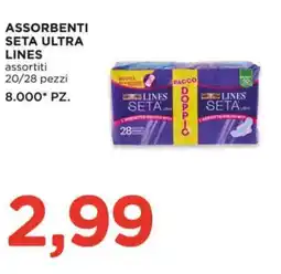 Alì Supermercati Assorbenti seta ultra lines offerta