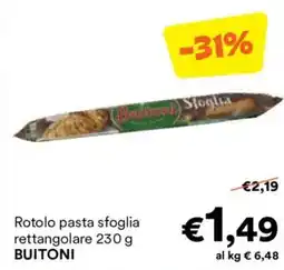 Unes Rotolo pasta sfoglia rettangolare BUITONI offerta